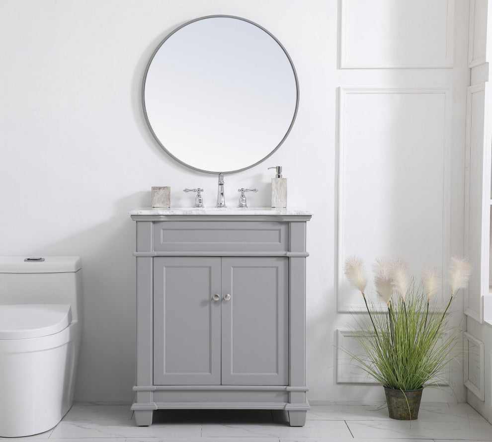 Weston Single Bathroom Vanity Set, Grey, 30