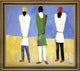 Kazimir Malevich Peasants - 16" x 20" Framed Premium Canvas Print