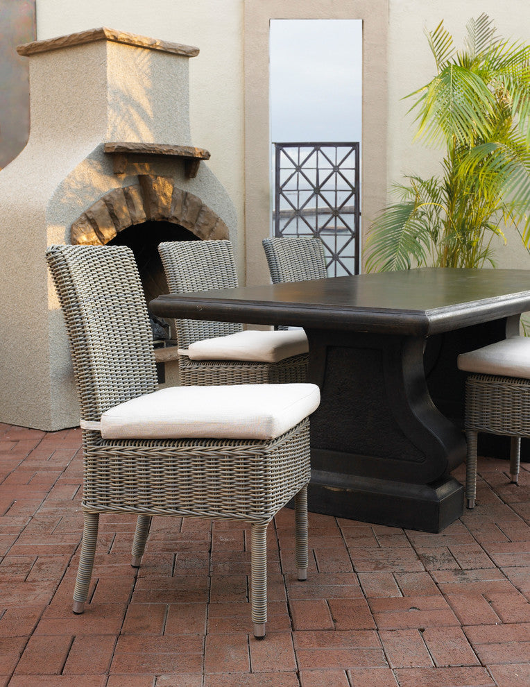 Outdoor Boca Chair With White Outdoor Cushion
