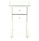 GDF Studio Seranade Mirror Finished 2-Drawer Side Table