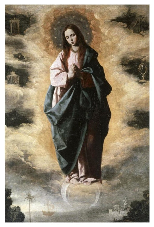 "Immaculate Conception" Digital Paper Print by Francisco de Zurbaran, 17"x24"