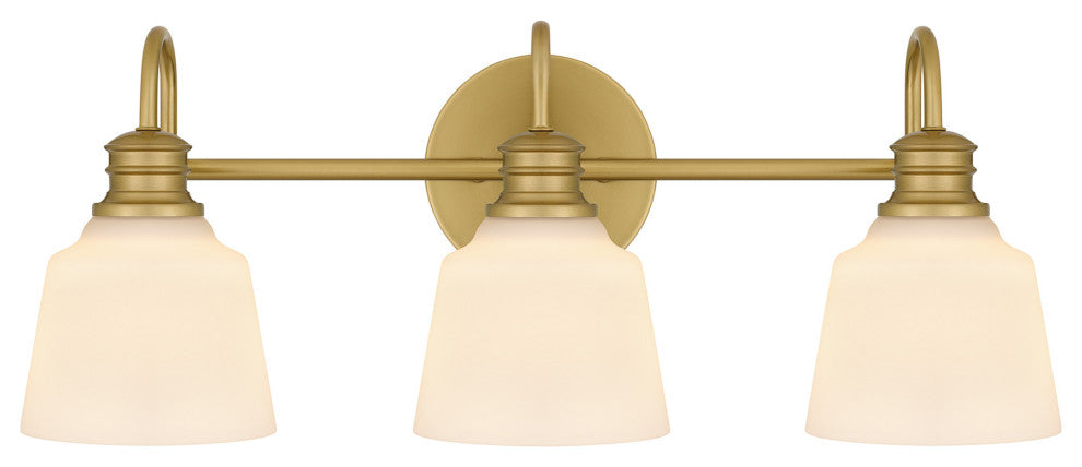 Quoizel HIN8622 Hinton 3 Light 22"W Bathroom Vanity Light - Aged Brass