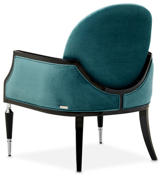 La Francaise Velvet Accent Chair Azure/Black