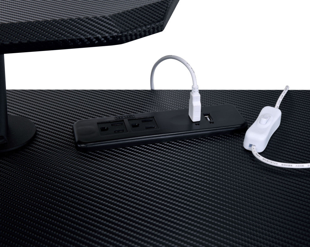 Acme Vildre Gaming Table With USB Port Black Finish