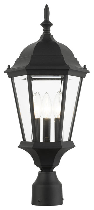 Textured Black Traditional, Historical, Outdoor Post Top Lantern