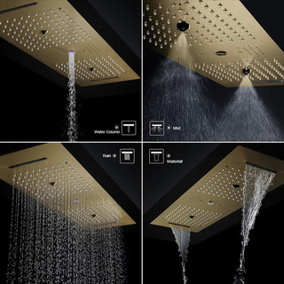 Led Column Mist Shower System, Hand Shower, Style E, Remote Control Light