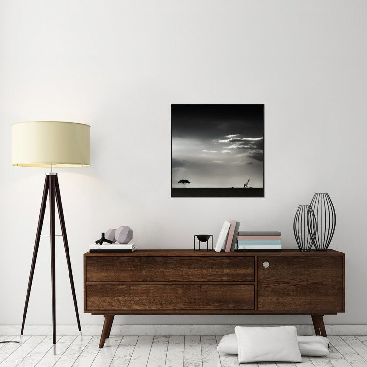 "15 Minutes Of Happiness" Framed Canvas Giclee by Piet Flour, 31x31"