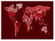 'World Text Map 3' Canvas Art by Michael Tompsett