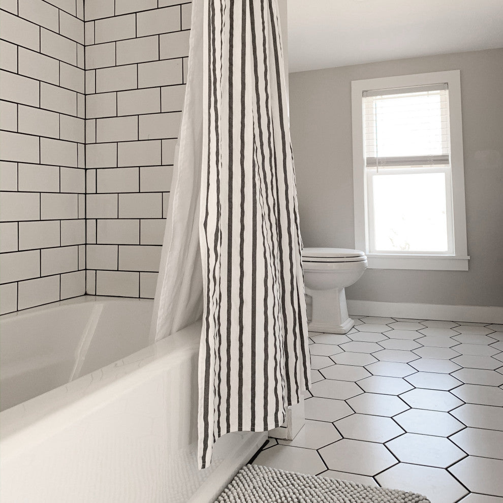 Textile Hex Porcelain Floor and Wall Tile, White