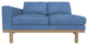 Cantor Left Arm Leather Sofa, Finish: Dove, Leather: Indigo Mist