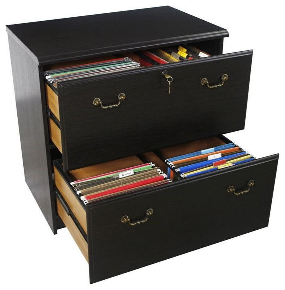 Saint Birch Transitional Wood Lateral File Cabinet in Espresso