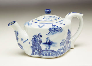 Blue and White Tea Pot