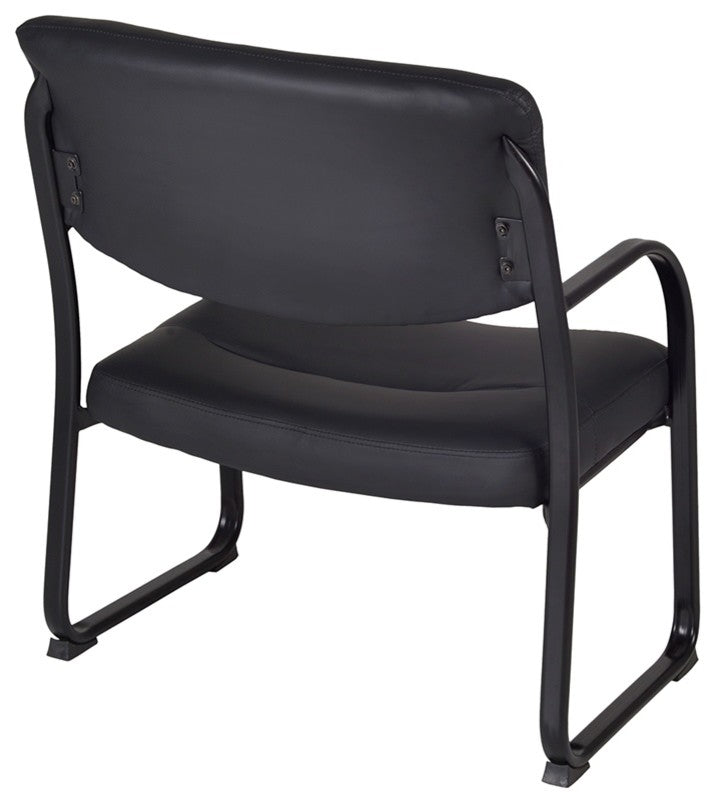 Crusoe Big And Tall Side Chair, Black