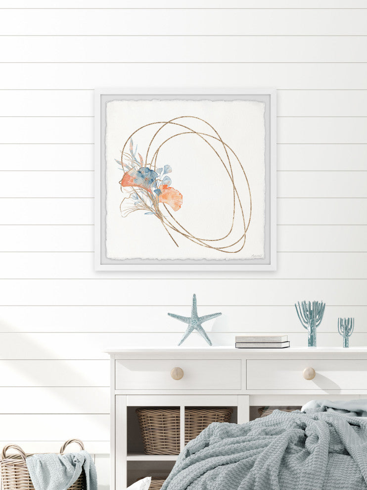"Underwater Plants" Framed Painting Print, 24x24