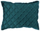 Velvet Diamond Quilted Boudoir Pillow, 12"x16", Teal, 1 Piece