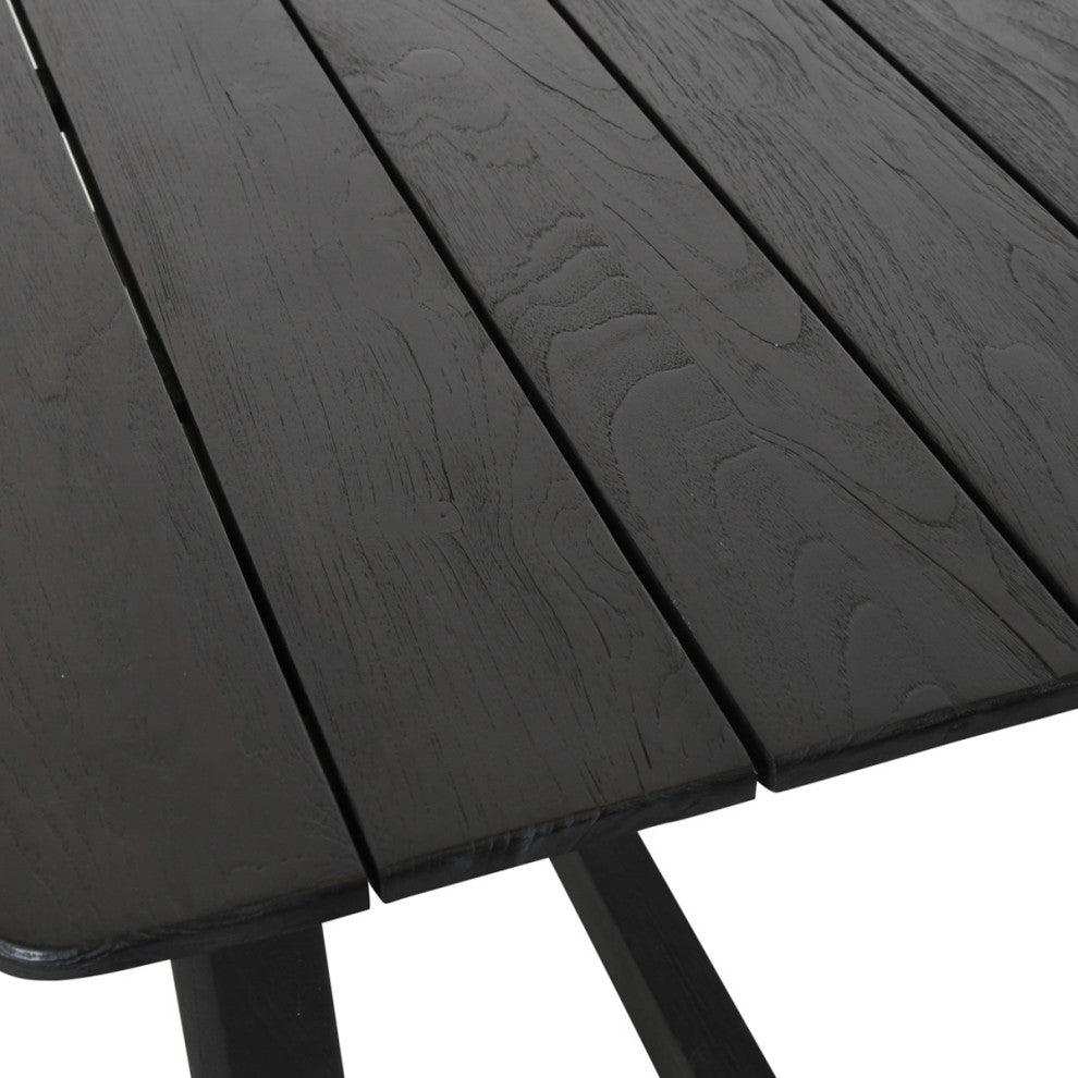 Outdoor Indoor Black Teak Counter Table