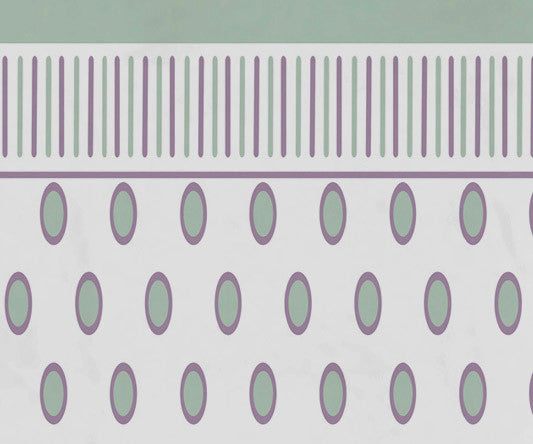 30x60" Comb Dot, Stripe Print Beach Towel, Purple