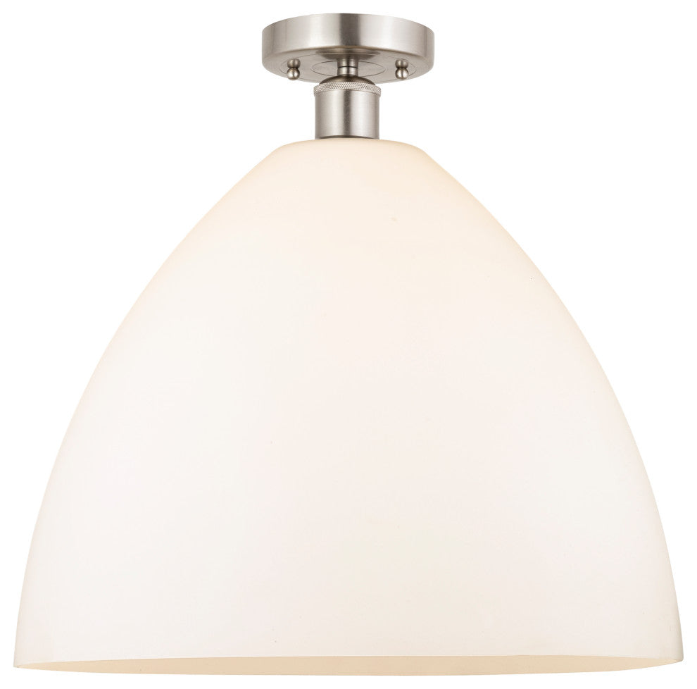 Innovations 616-1F-SN-GBD-161 1 Light Semi-Flush Mount, Brushed Satin Nickel