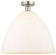 Innovations 616-1F-SN-GBD-161 1 Light Semi-Flush Mount, Brushed Satin Nickel