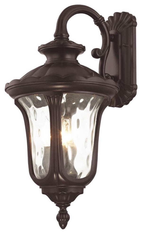 Livex Oxford 3 Light 23" Tall Outdoor Wall Lantern, Bronze
