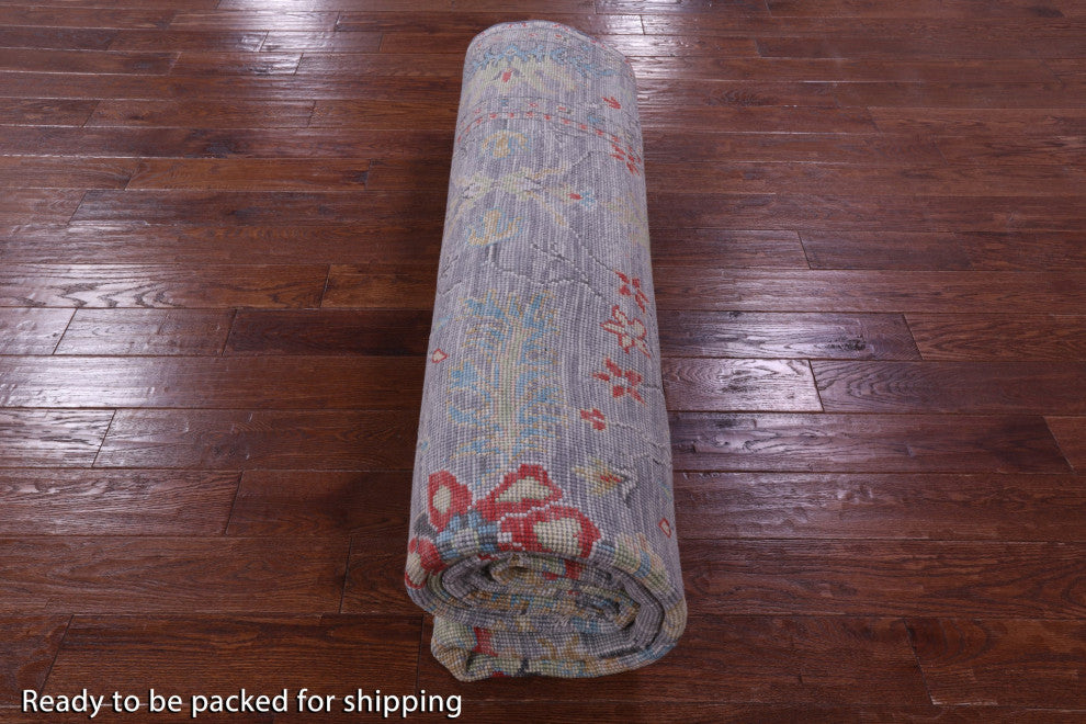Handmade Turkish Oushak Wool Rug 9' 0" X 12' 0" - Q15608