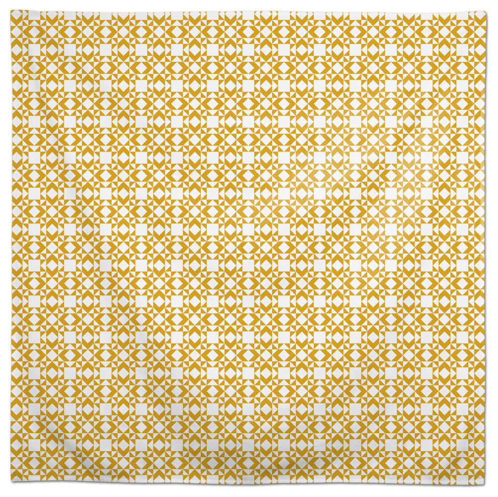 Barn Star Pattern Yellow 58x58 Tablecloth