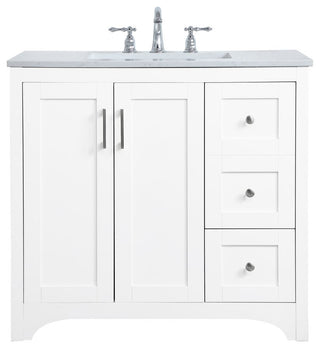 36" Single Bathroom Vanity, White
