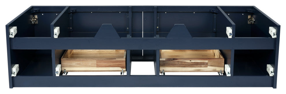 Fresca Lucera Royal Blue Wall Mount Undermount Sink Modern Bathroom Cabinet, 60"