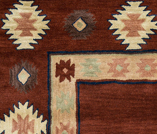 Southwest SU2014 Burgundy Southwest/Tribal Area Rug, Rectangular 5'x8'