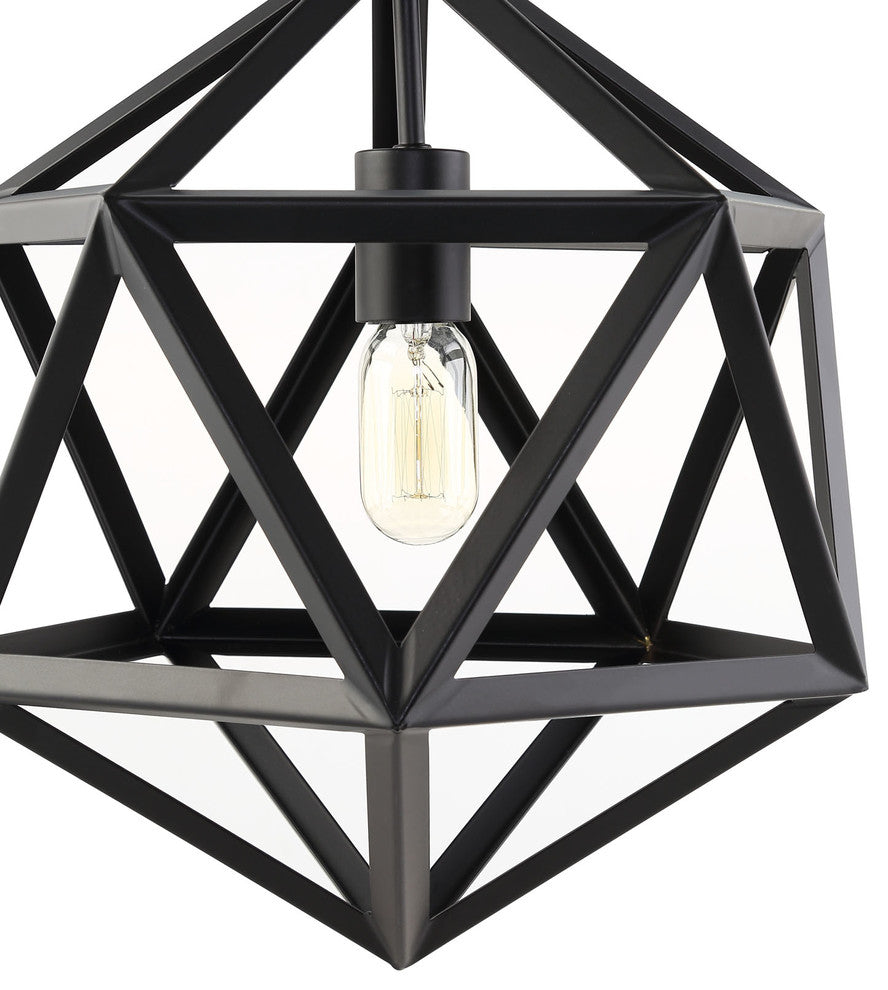 Modern Urban Contemporary Chandelier , Black Steel