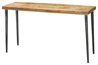 Farmhouse Console Table, Natural Wood