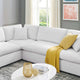 Sectional Sofa Set, Velvet, White, Modern, Living Lounge Hotel Lobby Hospitality