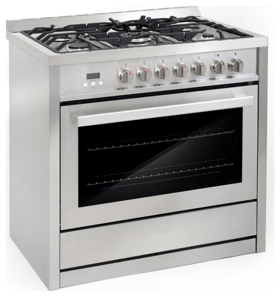 2-Piece Kitchen, 36" 240V Dual Fuel Range and 36" Wall Mount Range Hood