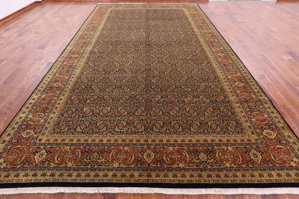 9' 1" X 16' 2" Persian Hill Herati Hand Knotted Wool Rug Q10552