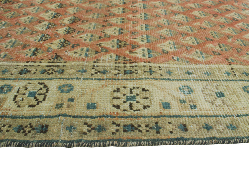 Semi-Antique Salomeh Rust/Ivory Runner, 3'3x9'8