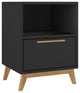 Modern Black And Natural Flair Night Stand