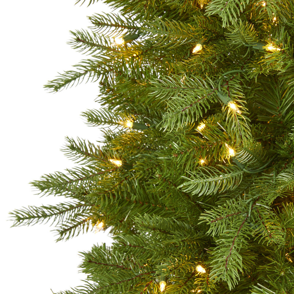 6' Vienna Fir Faux Xmas Tree With 400 Warm White Lights & 843 Bendable Branches