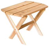 Cedar Folding End Table, Unfinished