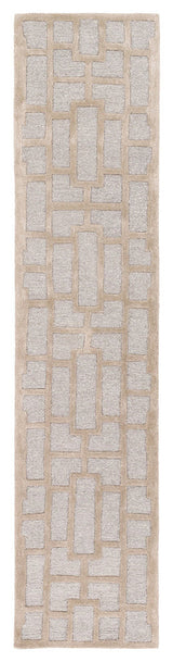 Arise Modern Light Gray, Khaki Area Rug, 2'3"x10' Runner