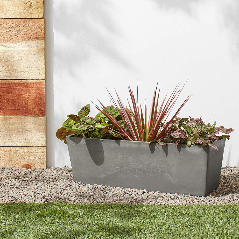 Simplicity Window Box, Cement Color, Large