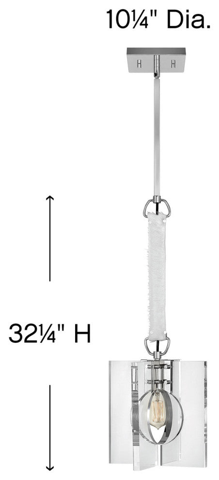 Hinkley Ludlow Small Pendant, Polished Nickel