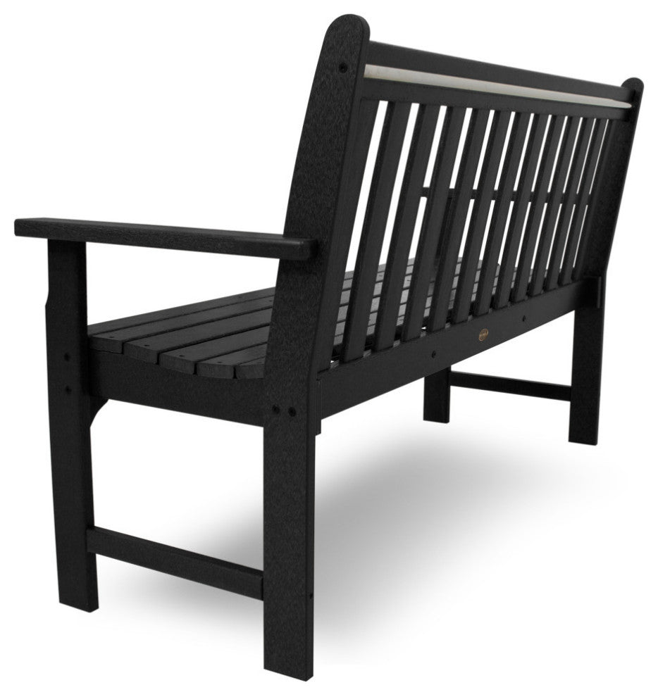 Polywood Vineyard 60" Bench, Black