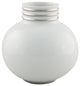 Arienne Petite Round Vase, White & Platinum