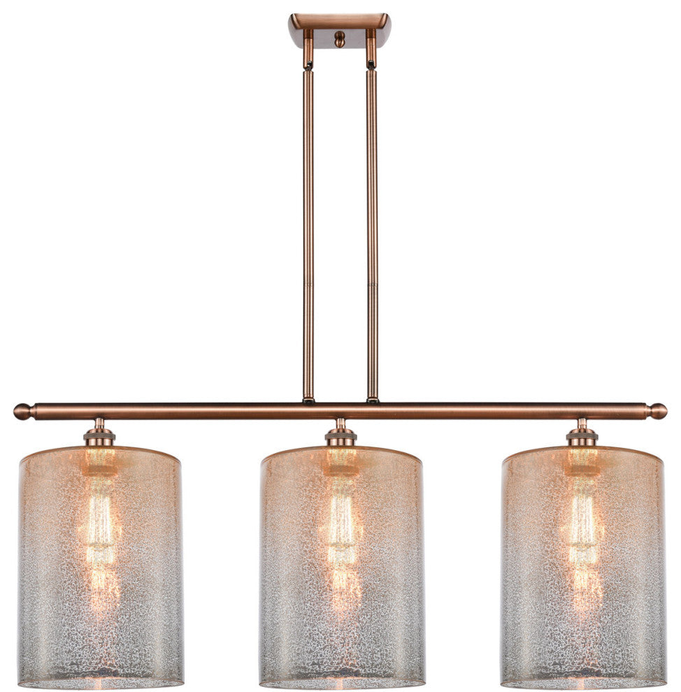 Innovations 516-3I-AC-G116-L 3 Light Island Light, Antique Copper