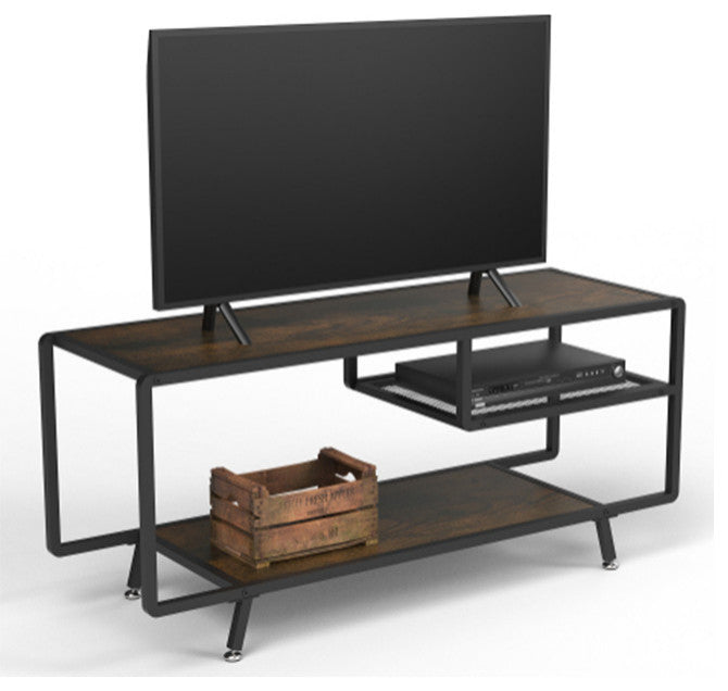 Modern Entertainment Center wood Media Console Table with Open Shelving