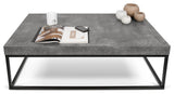 Modern Grey faux Concrete Thick Top Coffee Table