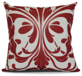 Red British Colonial, Geometric Print Pillow, 18"x18"