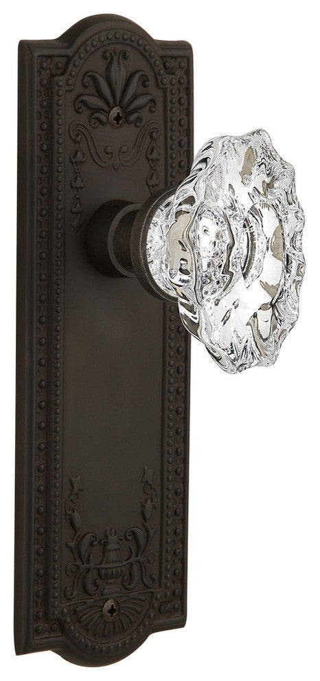 Meadows Plate Passage Chateau Knob, Oil-Rubbed Bronze