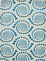 Contemporary Veranda 9'x12' Rectangle Swirl Area Rug