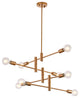 Bethel International DLS42C35BR 8-Light Chandelier Brass